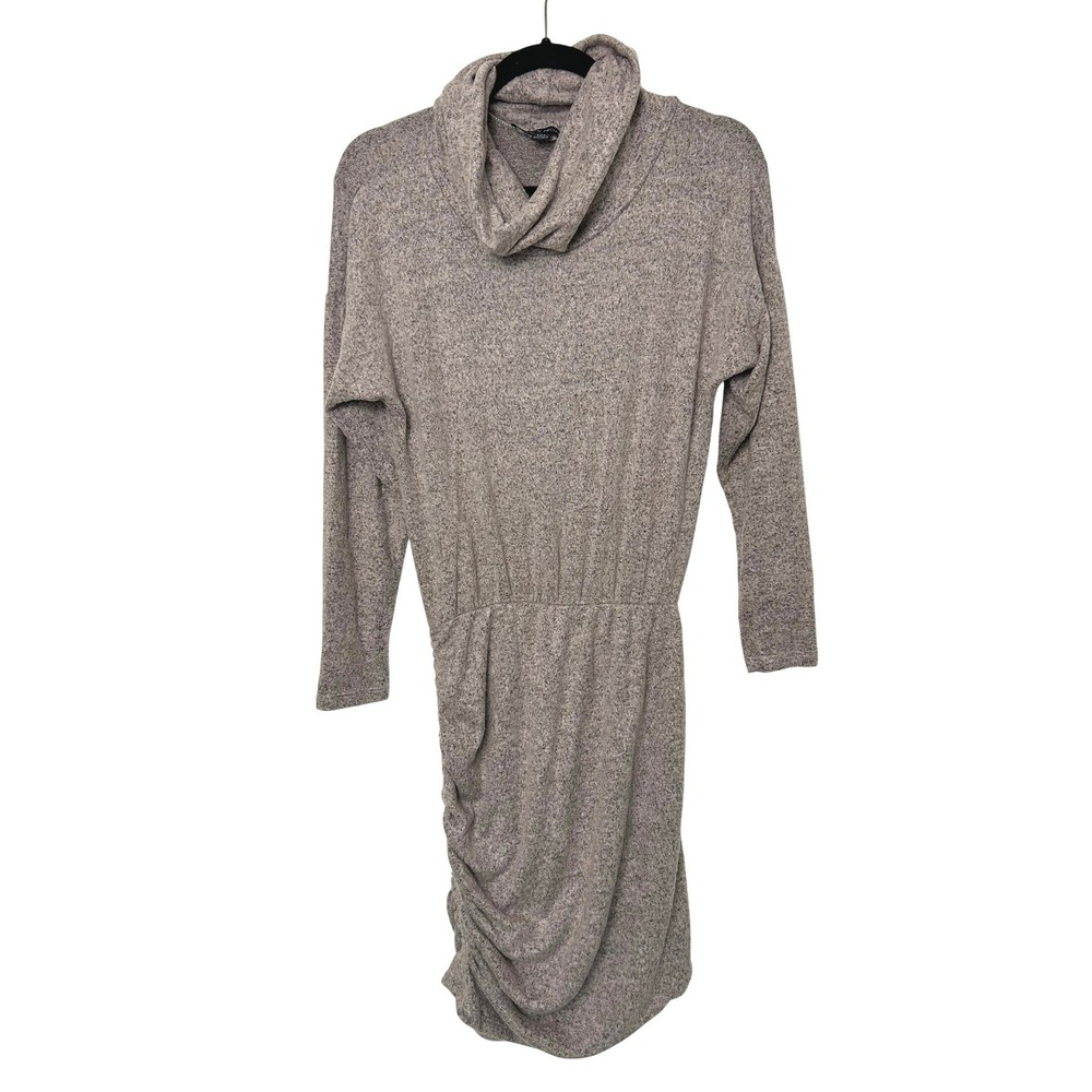 Boston‎ Proper Dress Women's S Cowl Neck Ruched Midi cozy Stretch comfort hygge